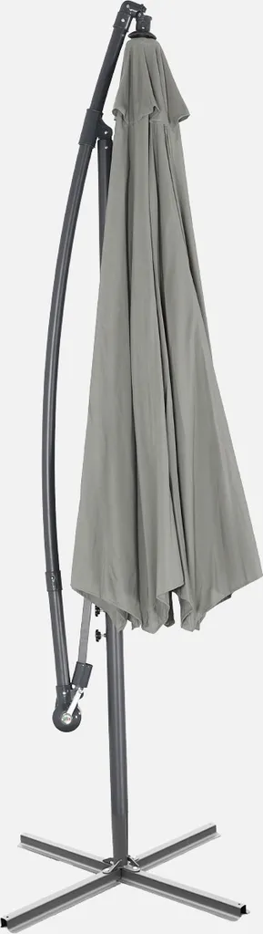 Ombrellone rotondo offset 300cm, Verde kaki - 2
