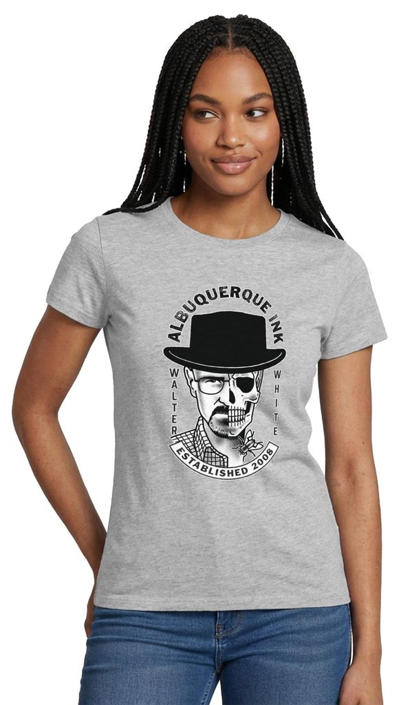 Spreadshirt Breaking Bad Albuquerque Ink Walter White Frauen T-Shirt, L, Grau meliert