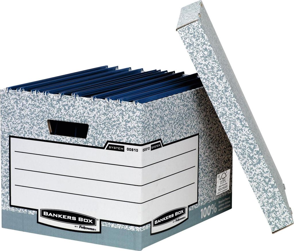 Fellowes Bankers Box, 292 x 404 x 335 mm, 390 x 333 x 290 mm, A4, Grau