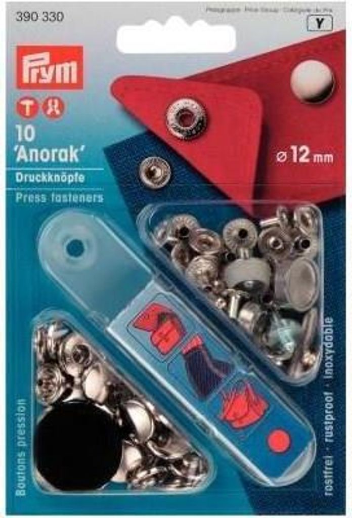 Prym Nähfrei-Druckknöpfe Anorak 10 St. Größe 12.0 mm Produktbild 