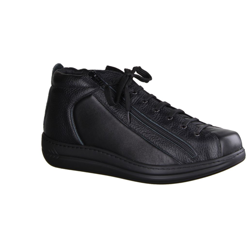 Liromed 650 Verbandschuh Herren, Halbschuh, Schwarz, Leder/Textil, NEU - Herrenschuhe Prophylaxe Diabetiker, Schwarz, leder/textil/stretch