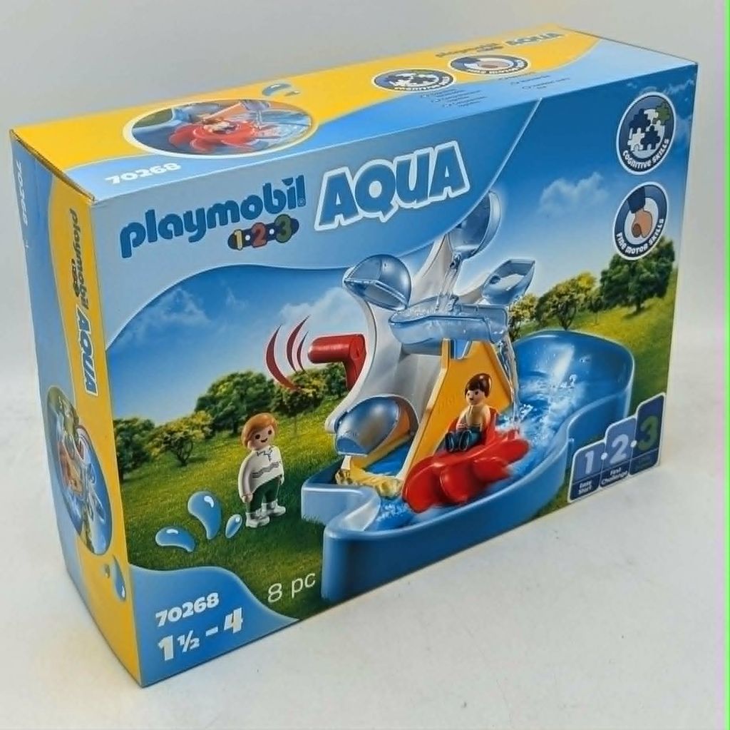 PLAYMOBIL 1.2.3. 70268 Wasserrad mit Karussell Produktbild 