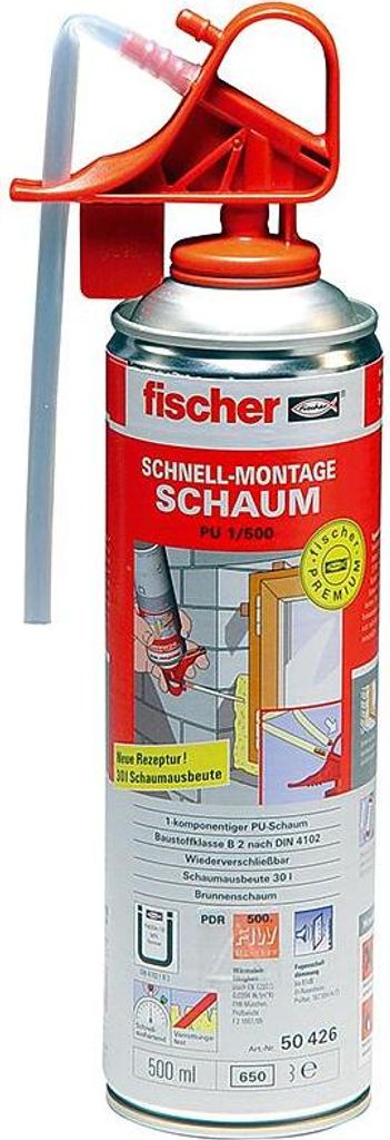 Isolbau B2 Montageschaum Mit Aussprührohr - 10 X 500 Ml PU Bauschaum Fuer Montage, Isolierung, Abdichtung, Innen Und Aussen 4656748893