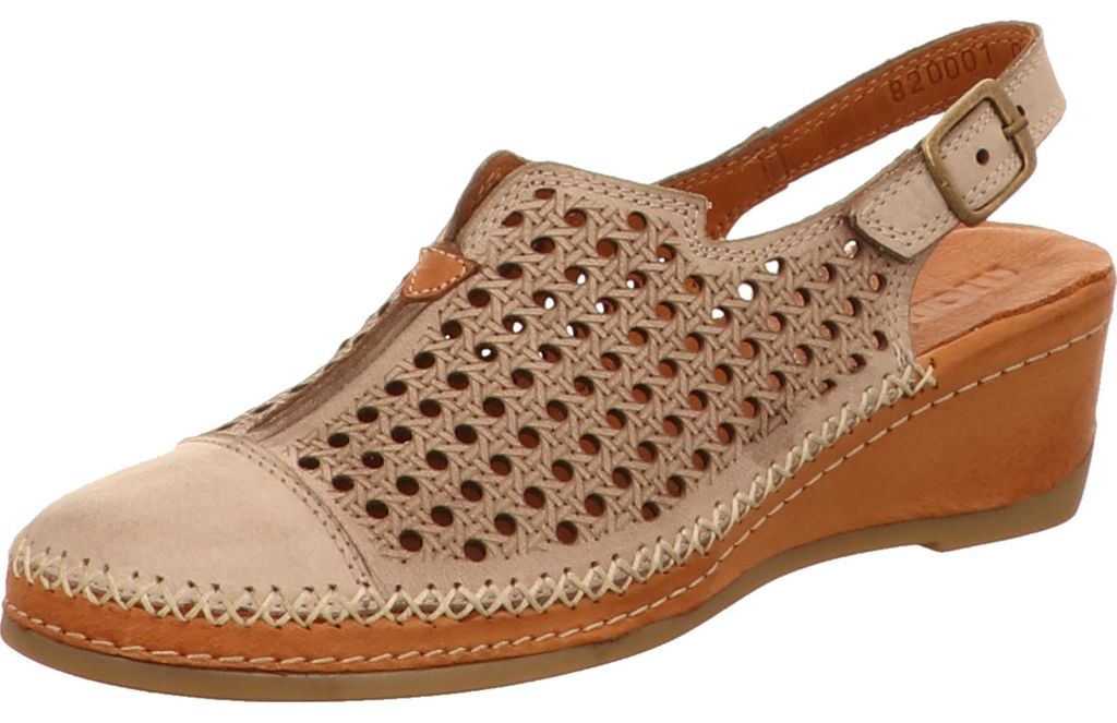 Manitu Sling,zehengeschl.Absatz bis 25mm in beige, Gr. 42
