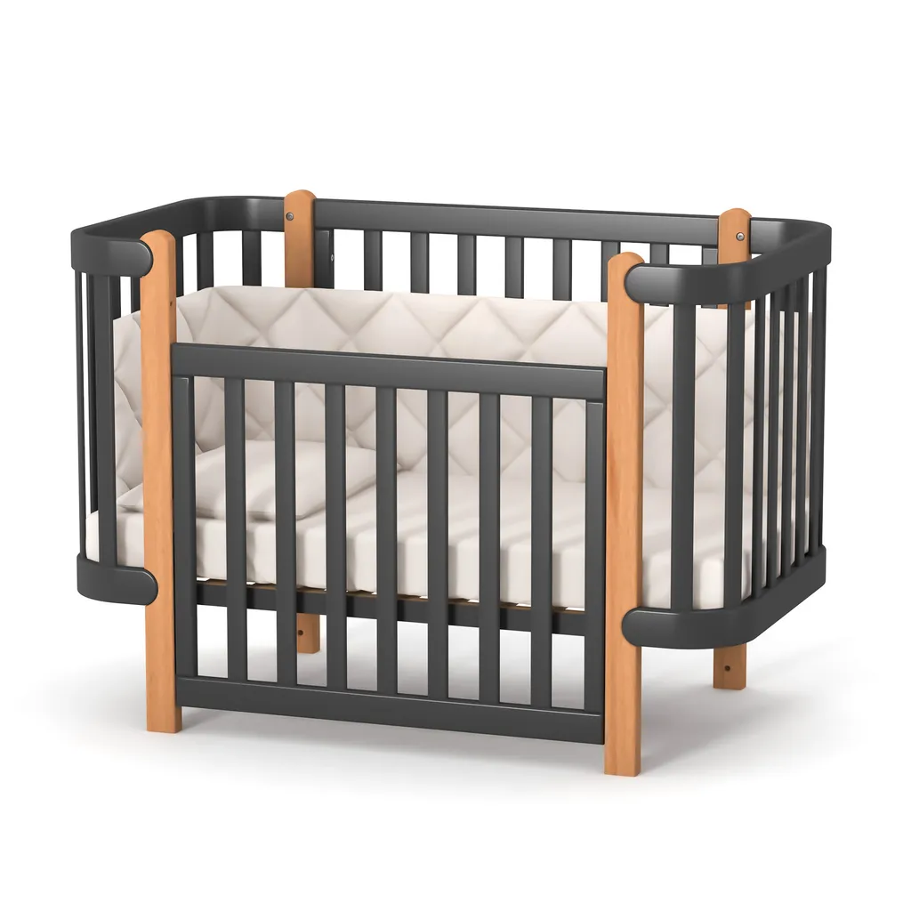 Lit Enfant Design 120x60 cm Veres Monaco Idéal pour Cododo Doux - 2