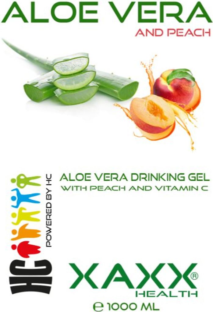 XAXX HC Aloe Vera Drinking Gel mit Pfirsich & Vitamin C, 1
