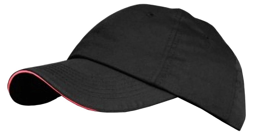 Result Premium Baseball Kappe, einfarbig FK636 (Einheitsgröße) (Schwarz/Rot)