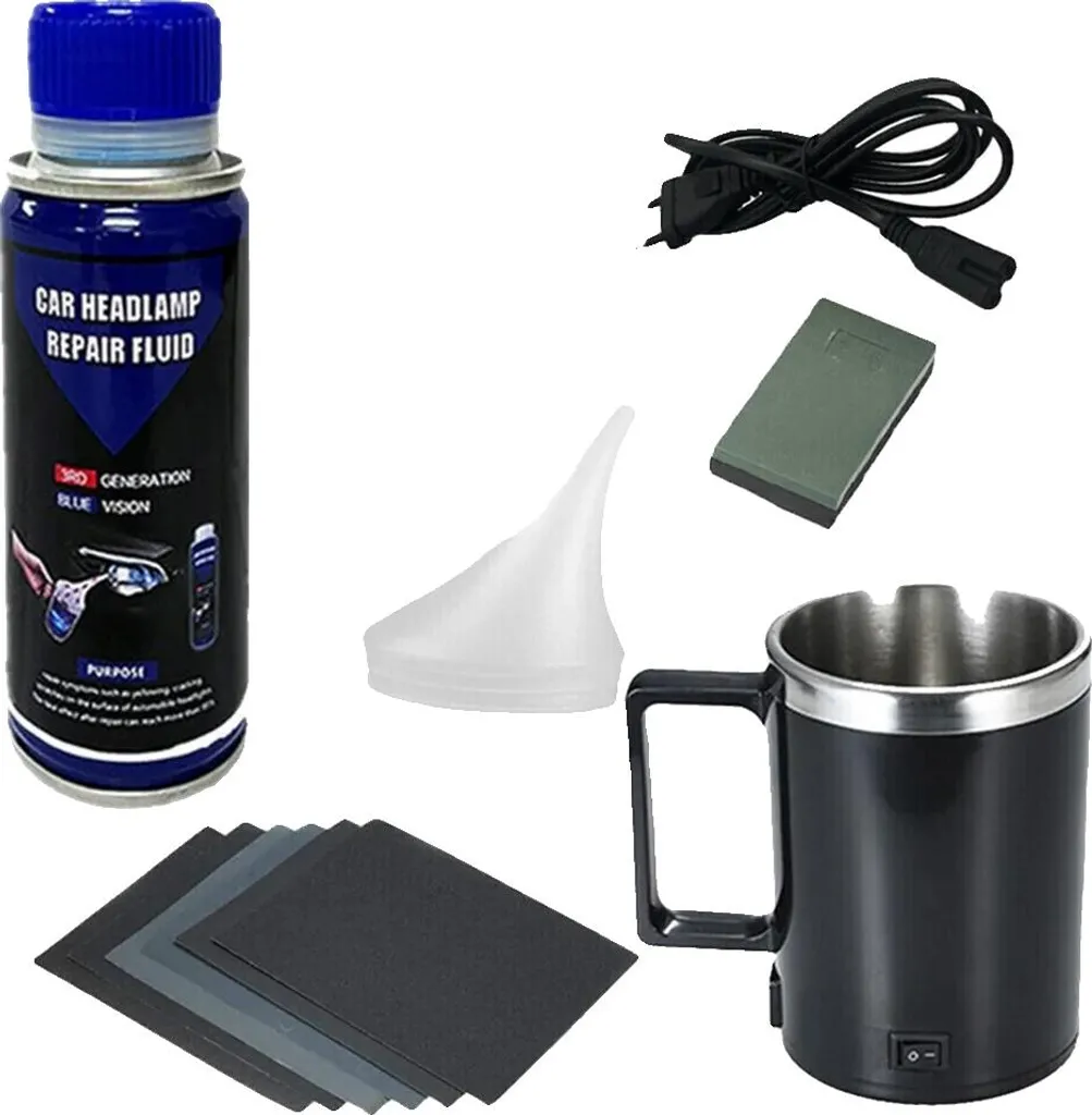Kit Sicurezza Fari Auto - Polimero Liquido 200ml - Visione Notturna OK