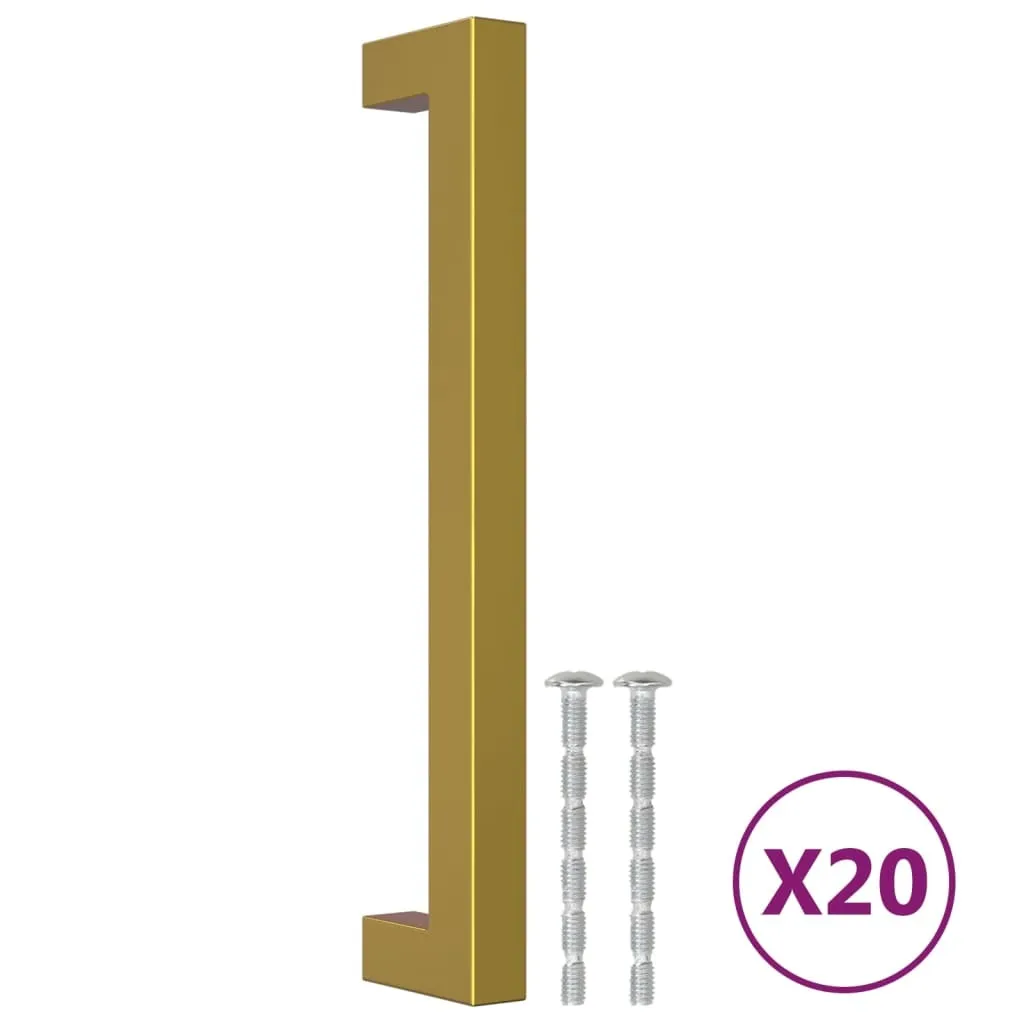 Maniglie Cucina Oro Spazzolato 160mm - Set 20 Pezzi Inox Premium