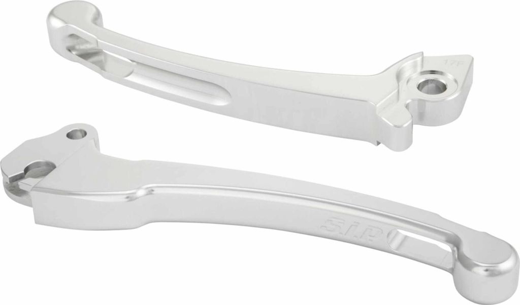 SIP CNC Aluminium Kupplungs-/Bremspedalset anodisiert Silber 2 Stück