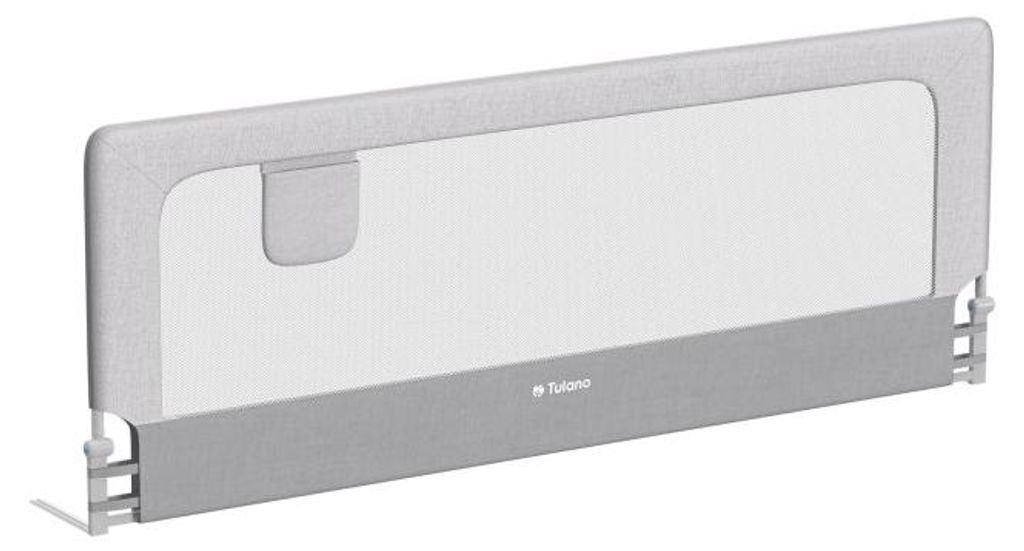 TULANO Kinderbettgitter 200 cm Cover 30 Weiß-Grau Produktbild 