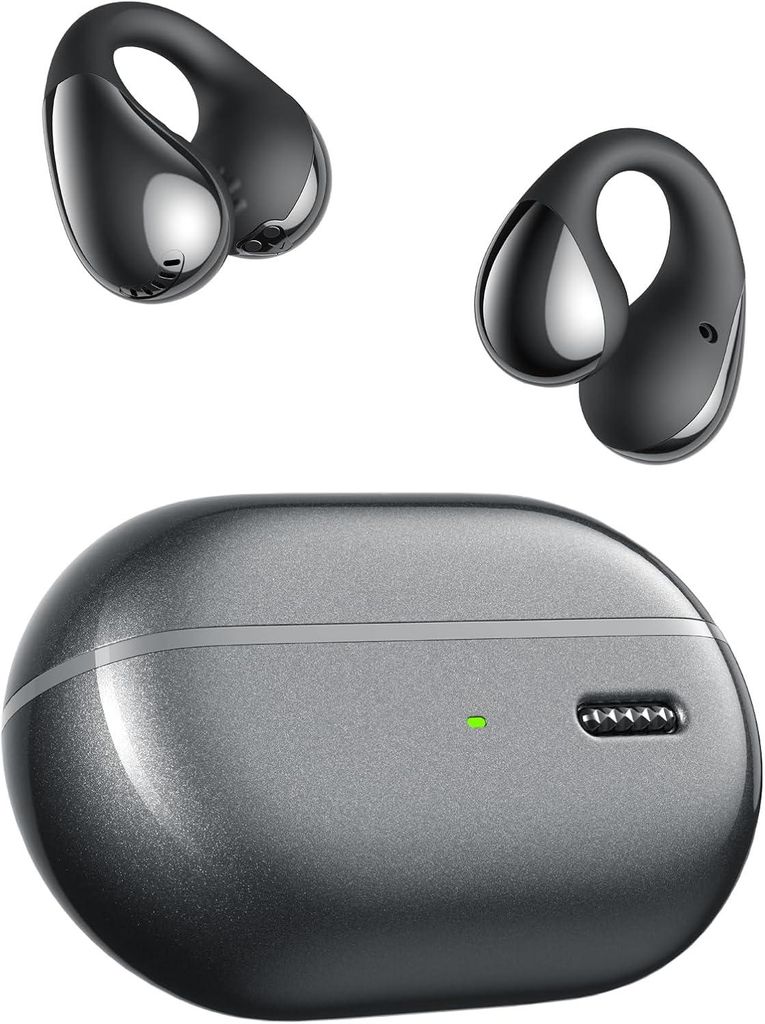 PearlClip Pro Clip On Open Ear Bluetooth 5.4 Kopfhörer, ganztägiger Komfort, Filmmodus 3D-Klang, Dynamischer EQ, 12mm Treiber, IPX5, 24Std Akk