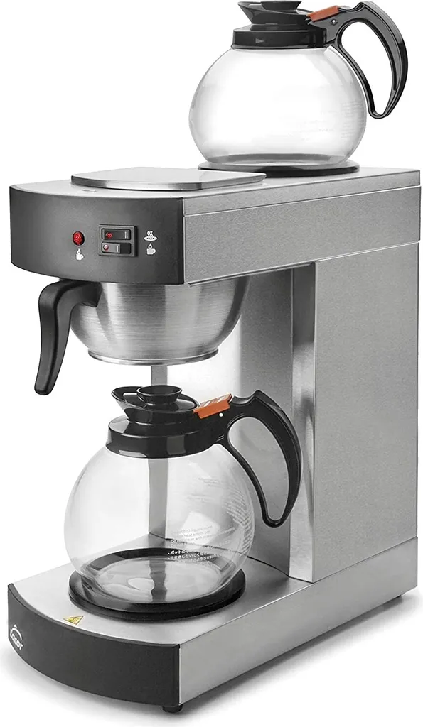 Cafetière double verseuse Lacor 69272 puissante 2100W capacité 1.8L x2