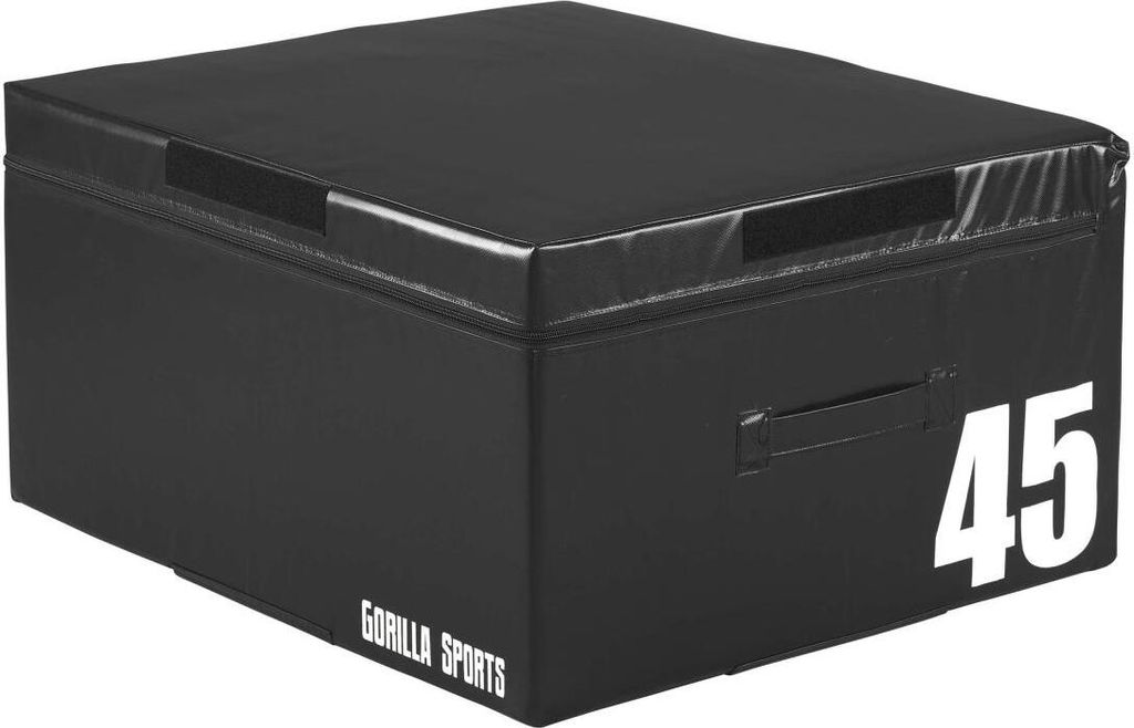 GORILLA SPORTS Plyo Box - 45 cm, Soft mit Füllung aus Schaumstoff - Jump Box, Sprungbox, Sprungkasten, Plyometrisches Training, Sprungkrafttrain...