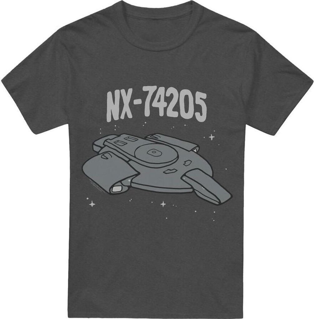 Star Trek - "The Defiant" T-Shirt für Herren/Damen Uni TV18068 (L) (Holzkohle)