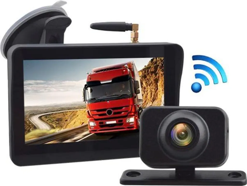 Système de rétrovision sans fil moniteur 5 pouces et caméra de recul 24V