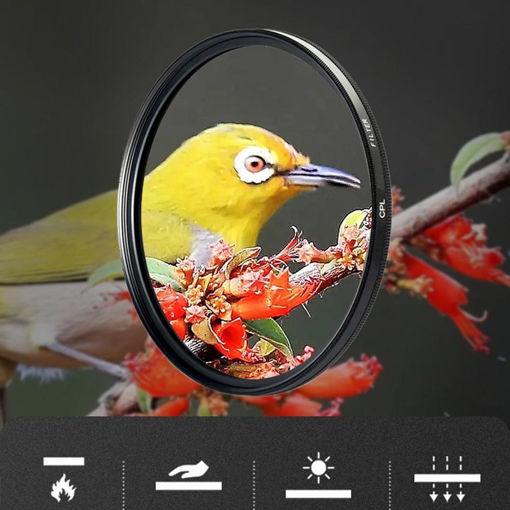 INF CPL Polarisationsfilter für Kameraobjektive, Mehrere Größen, Inkl. Box 37 mm