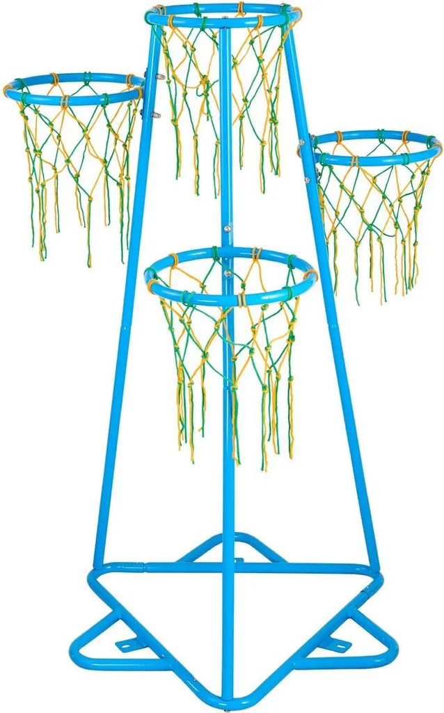 Support de basket portable multifonction avec 4 paniers réglables pour le jardin