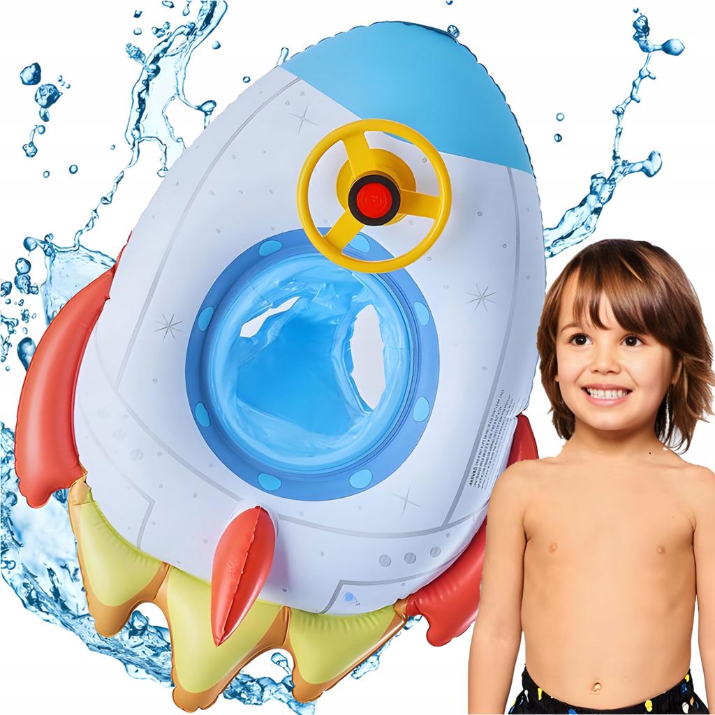 Kinderponton mit Sitz Aufblasbares Wasserschwimmrad mit Lenkrad