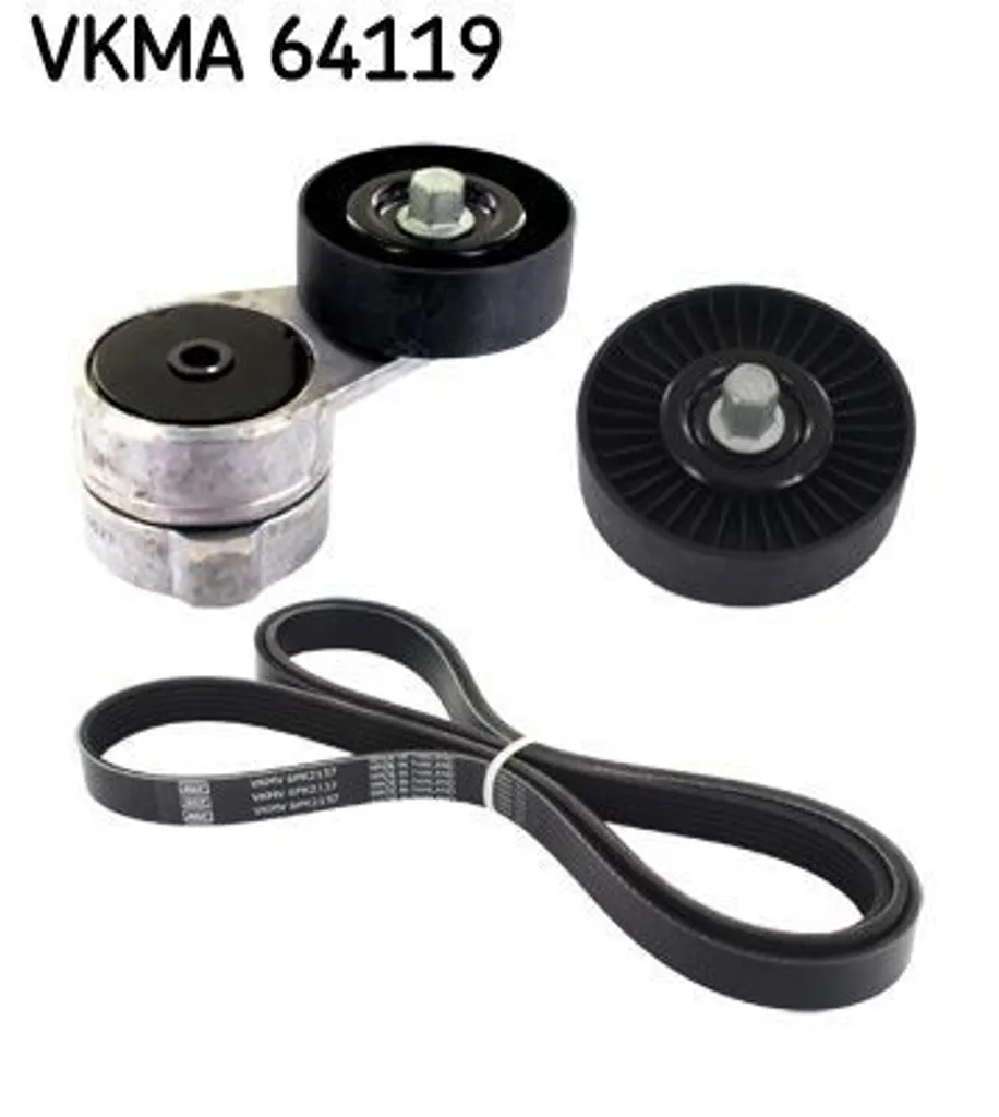 Jeu de Courroies SKF VKMA 64119 à Nervures Haute Résistance Hyundai KIA