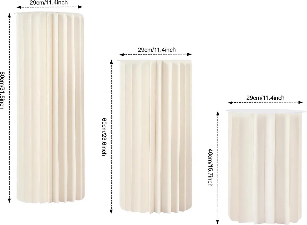 Support de Présentation Gain de Place pour Fête : Colonnes en Papier - 6