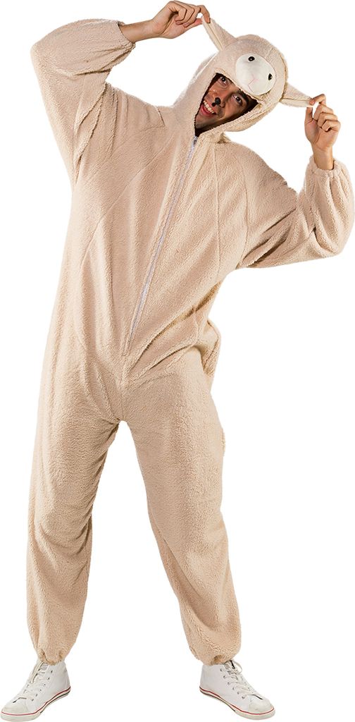 Kostüm Schaf Overall beige 160cm-175cm Produktbild 