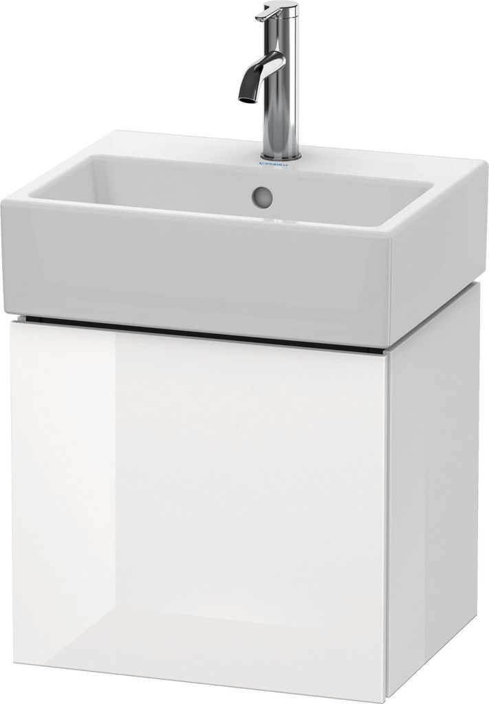 Duravit Waschtischunterbau L-CUBE 400 x 434 x 341 mm Anschlag links weiß hochglanz