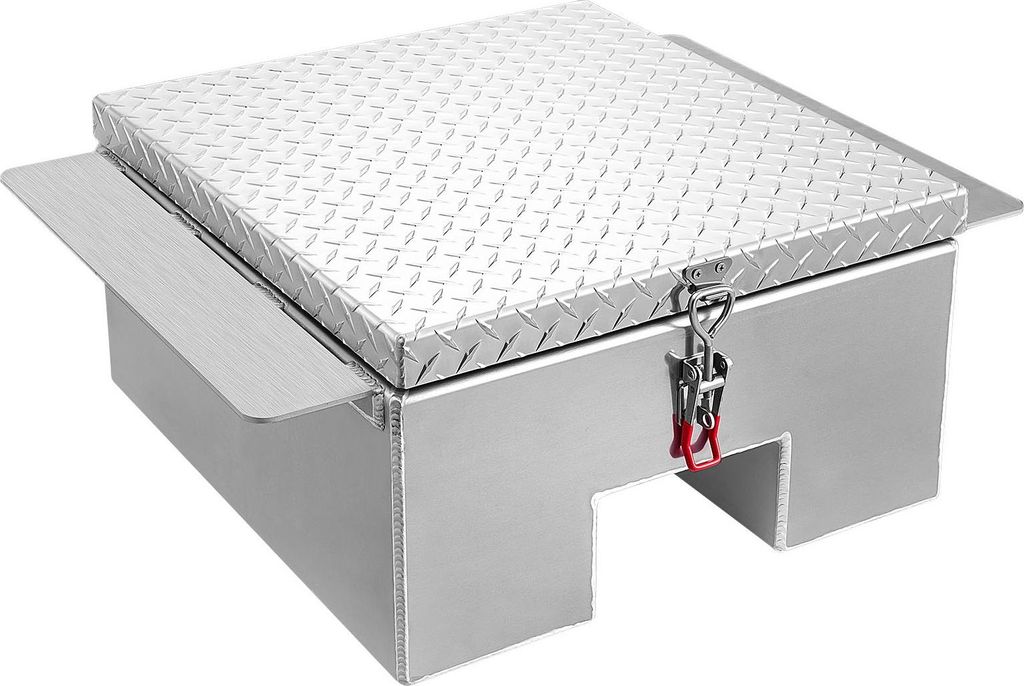 Werkzeugkasten für die Ladefläche - Aluminium-Staukasten - Riffelblech - Traglast 100 kg - 770 x 610 x 310 mm - Für Pickup/Anhänger/Wohnmobil
