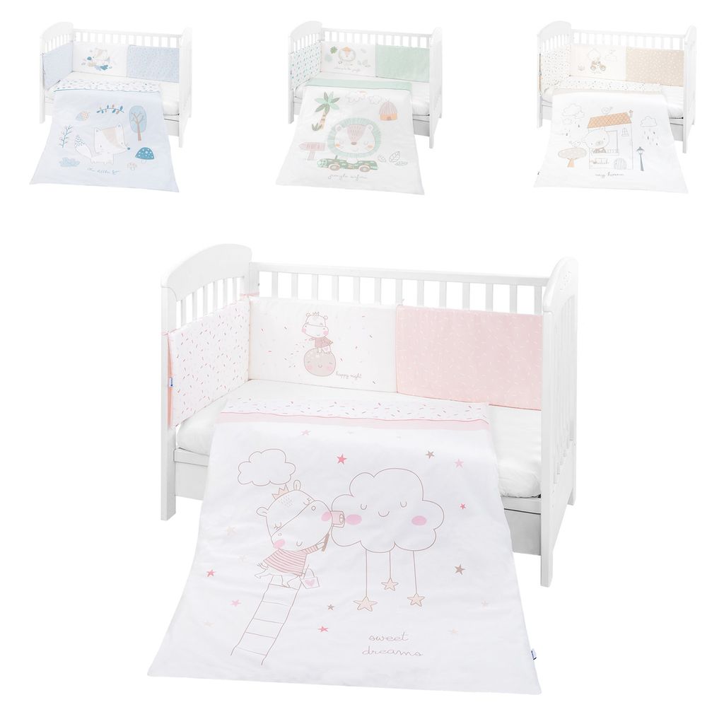 Baby Bettwäsche Kinderwagen Deckenset mit Stickerei B 2tlg 