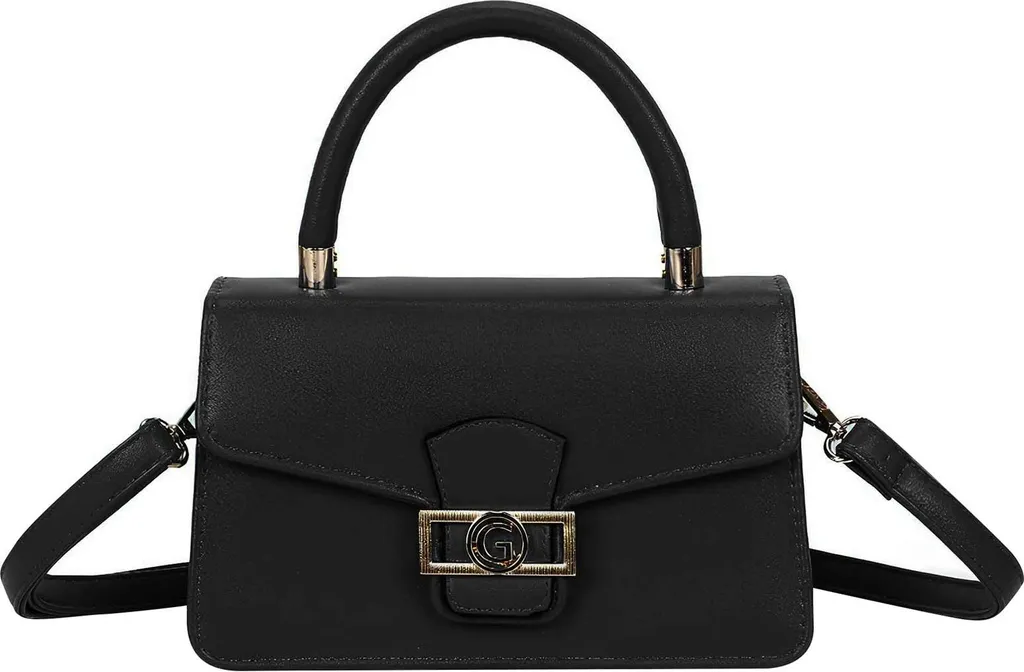 Sac cabas Gallantry pour femme noir avec bandoulière et fermoir doré G