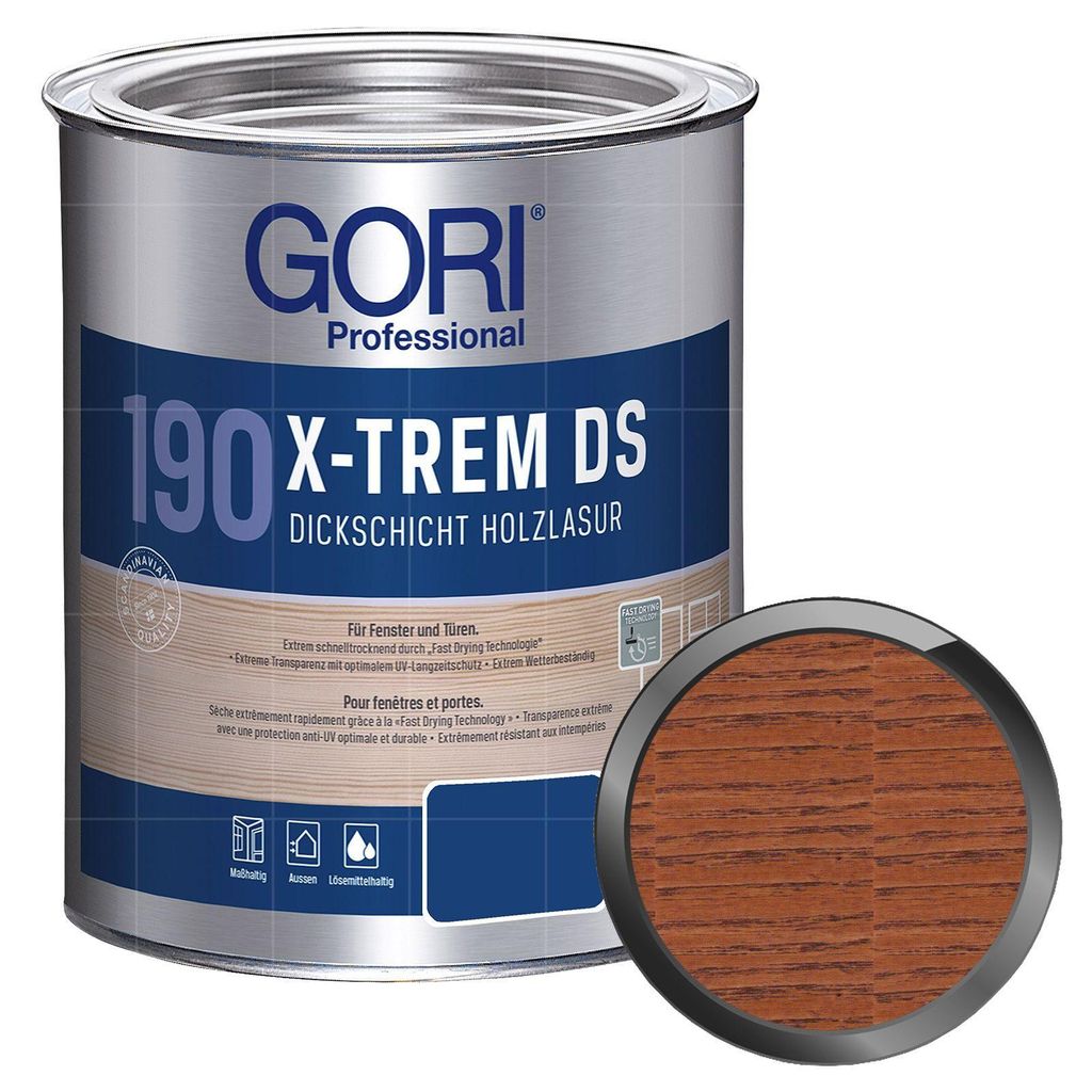 GORI 190 X-TREM DS 0.75 Liter BURMA TEAK Dickschichtlasur Produktbild 