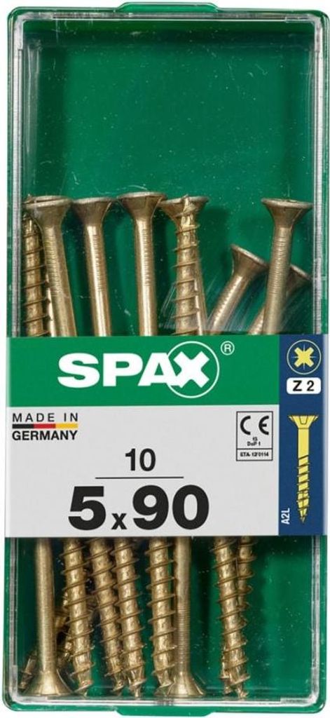 Spax Universalschrauben 5.0 x 90 mm PZ 2 - 10 Stk.