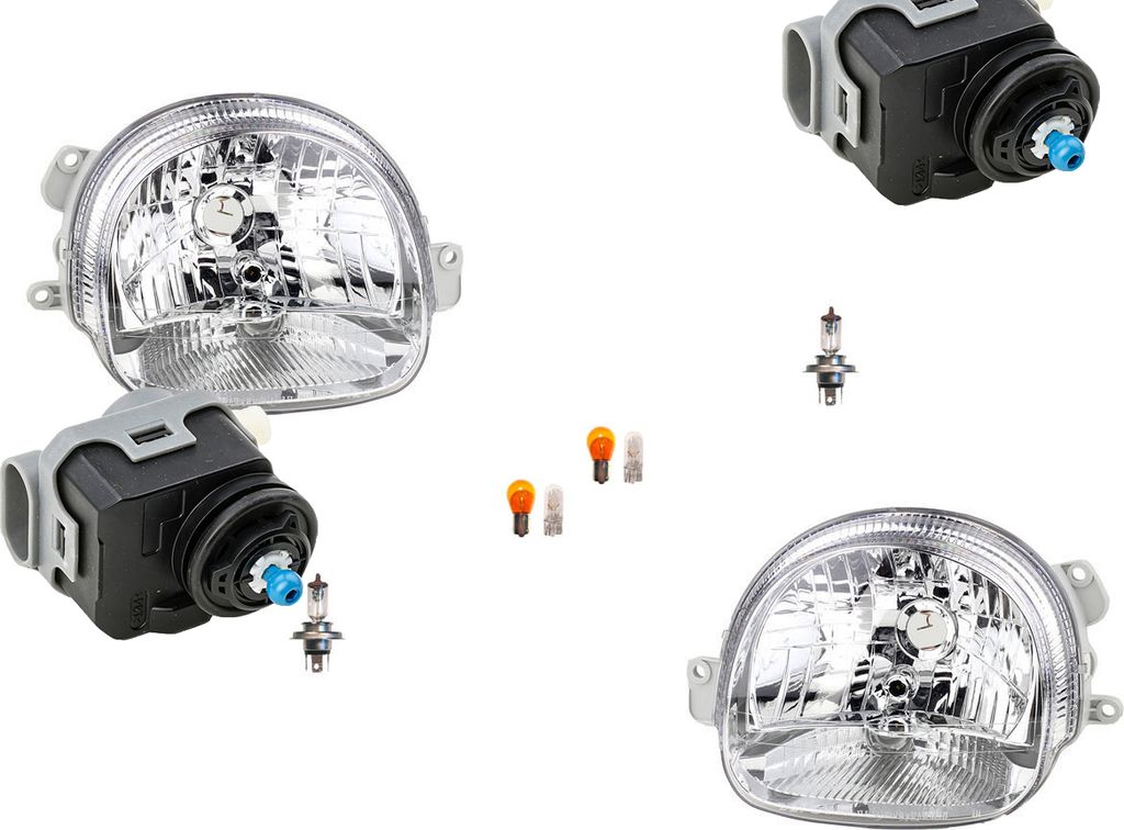 Johns, Scheinwerfer passend für Renault Twingo I 09/00- Leuc. Links Rechts + Stellmotor 7701049686 7701049687 7700840141