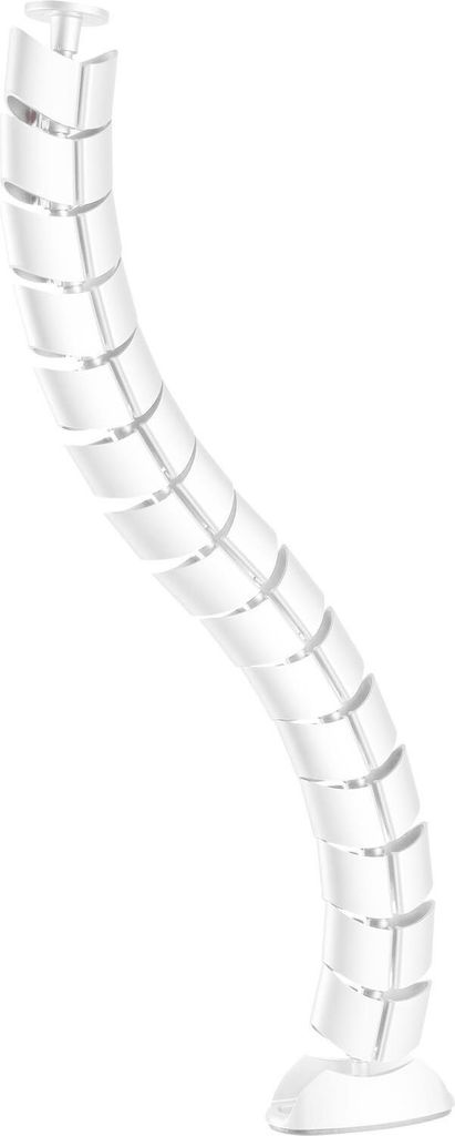 InLine Kabelkanal flexibel, vertikal für Tische, 2 Kammern, 0,80m, weiß