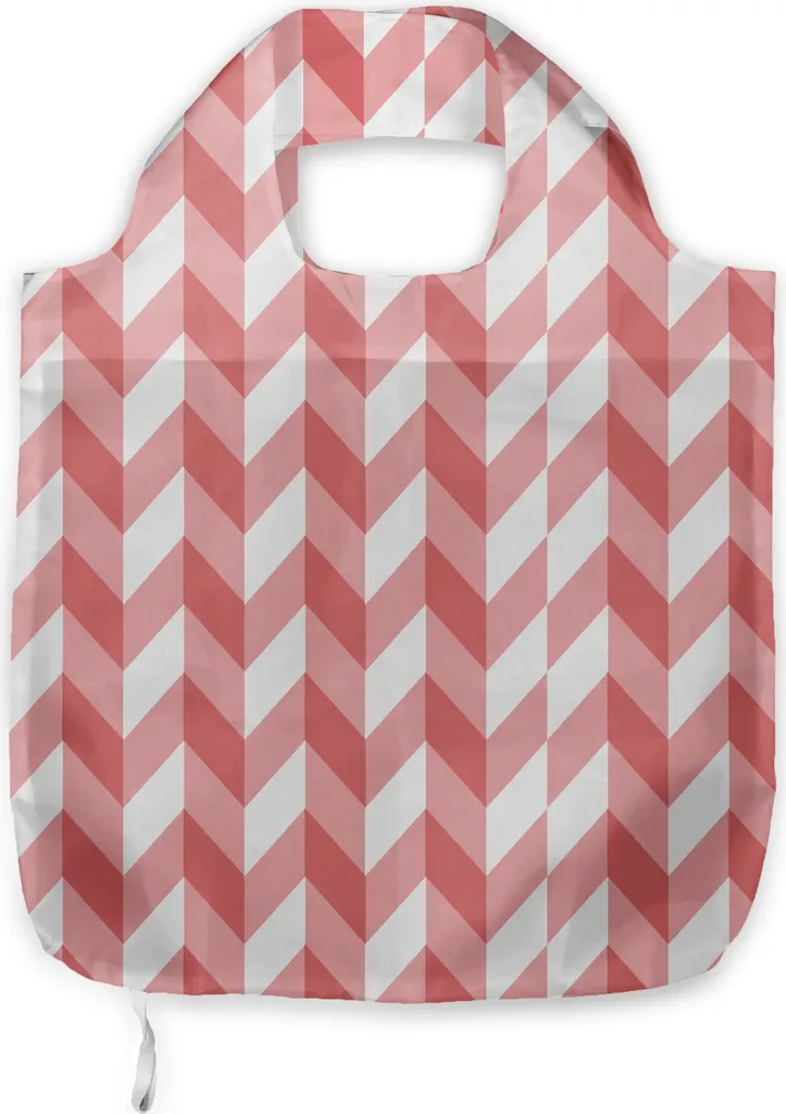 Borsa Minimal Chevron ABAKUHAUS | Pratica Shopping Bag Corallo - 2
