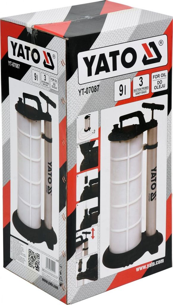 Yato YT-07087, Handpumpe Ölwechsel, 9 l, 5 mm, 6 mm, 1 Produktbild 