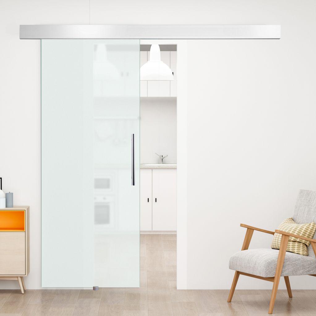 HOMCOM Glasschiebetür Schiebetür Tür Zimmertür mit Produktbild 2