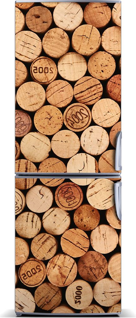 Tulup Kühlschrankdekoration - Magnetmatte - 60 cm x 180 cm - Magnet auf dem Kühlschrank - Corks Wein