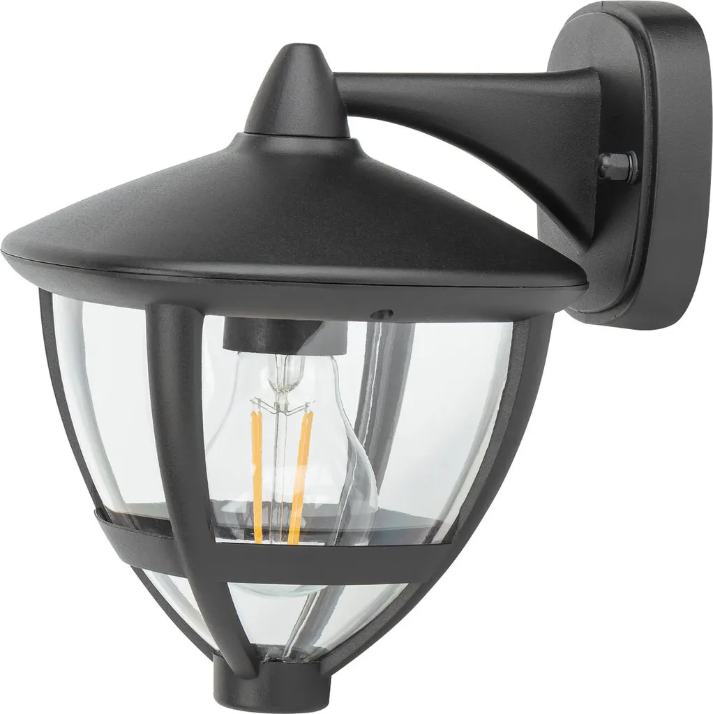 Applique d'extérieur noire IP54 AMELIA - Éclairage étanche et robuste