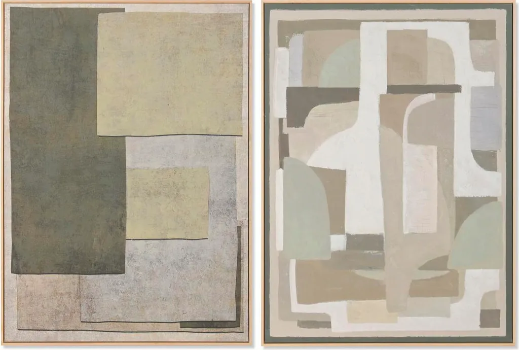 Tableaux pour Grand Mur Salon ESPRIT Modern 103 x 143 cm (2 Pièces)
