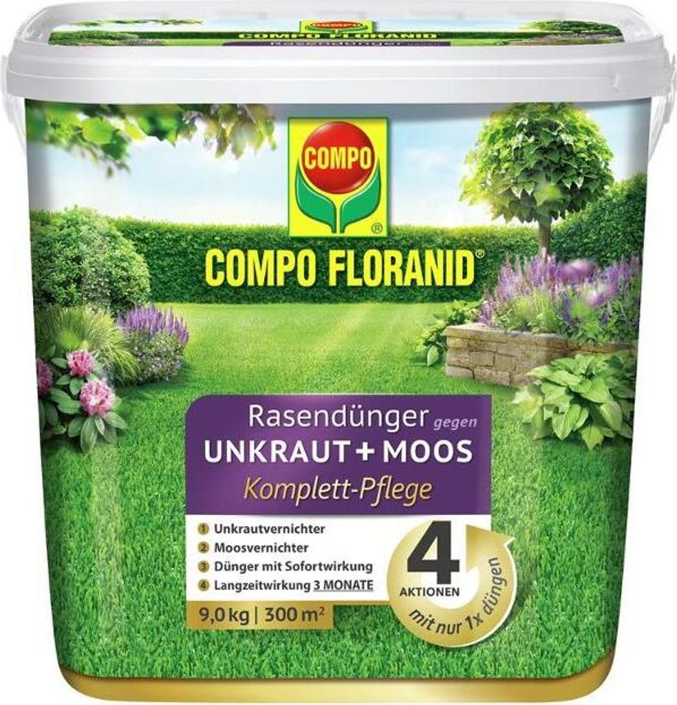 COMPO FLORANID® nawóz do trawników przeciw chwastom + mech Zdjęcie produktu 