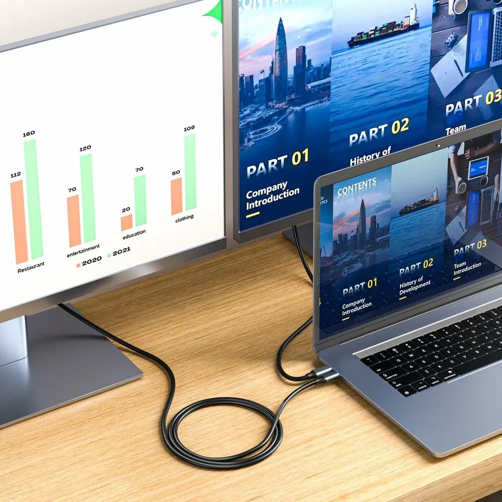 Câble HDMI vers USB-C Silver HT Logan Noir 4K 60Hz Haute Résolution - 6