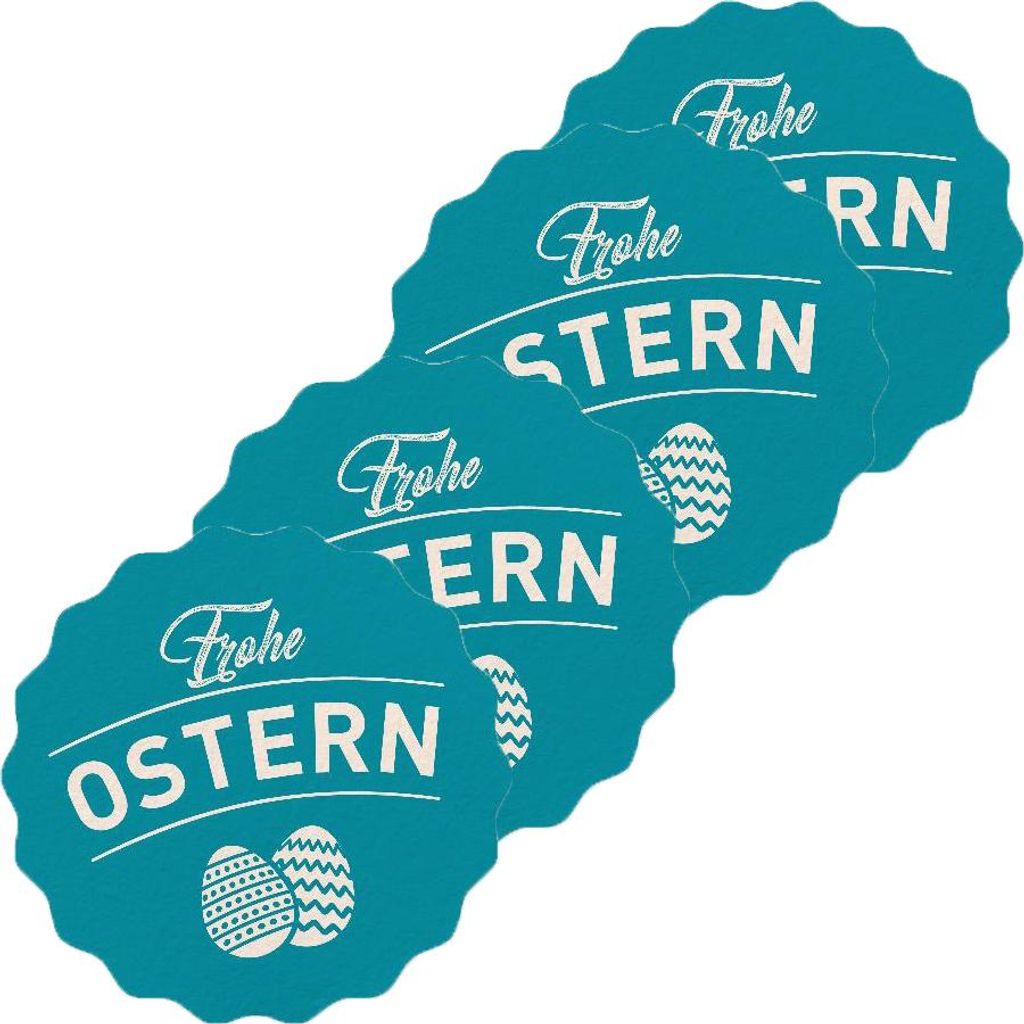 Itenga 50er Set Sticker Frohe Ostern blau