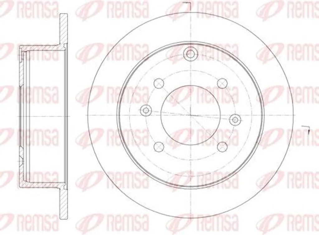 Disque de frein REMSA haute résistance thermique, référence 6757.00