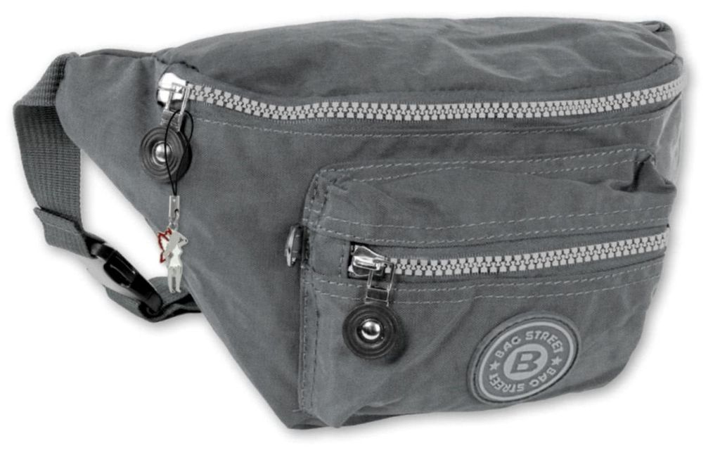 Torba Street Nylon Ladies Men Fanny Pack Belt Bag szara Zdjęcie produktu 