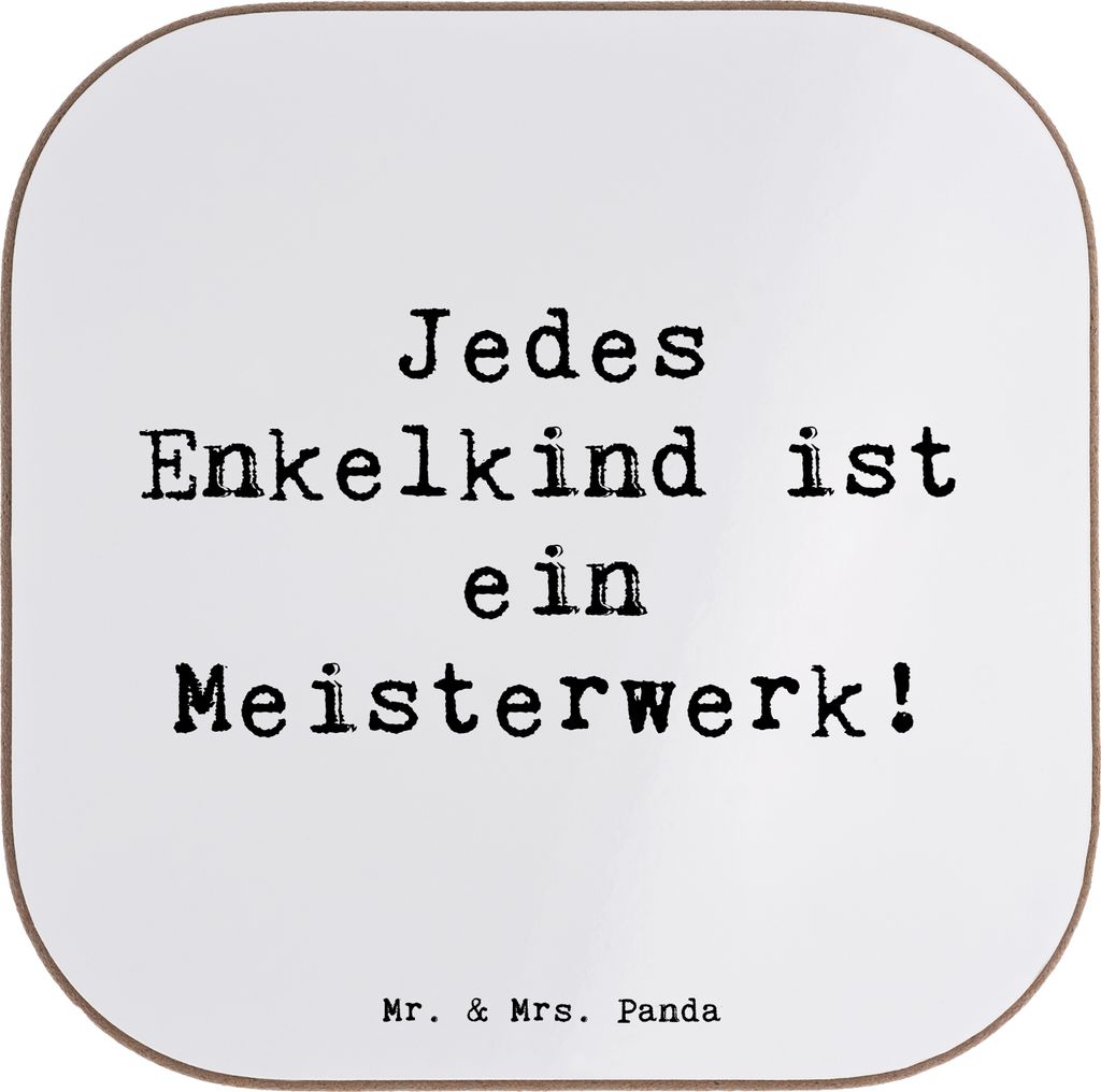 Mr. & Mrs. Panda Tassen Untersetzer Spruch Enkelkinder Meisterwerk - Weiß - Geschenk, Einzigartigkeit, persönliche Erinnerungen, Tasse, Enkel, fa...