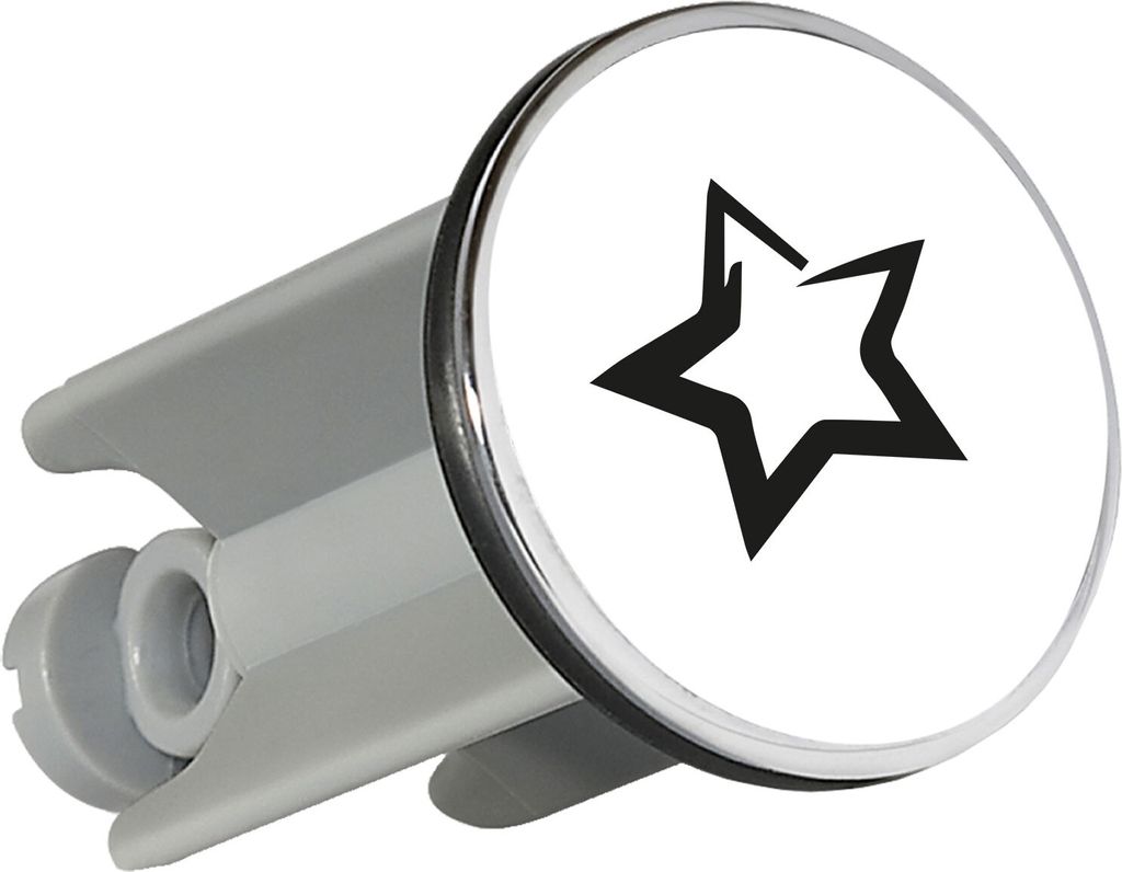 Huuraa Waschbeckenstöpsel Stern Star 4cm höhenverstellbar Abflussstopfen Geschenkidee
