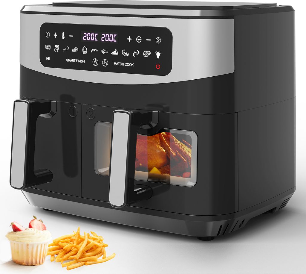 Air Fryer Dual Basket 10L XXL 2600W - Friggitrice a Basso Immagine del prodotto 