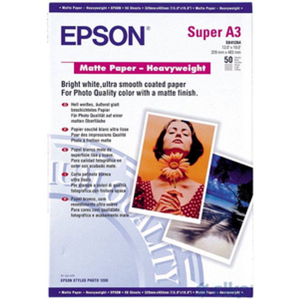 Epson Matte Paper - Heavy Weight A 3+, 50 Blatt, 167 g S 041264