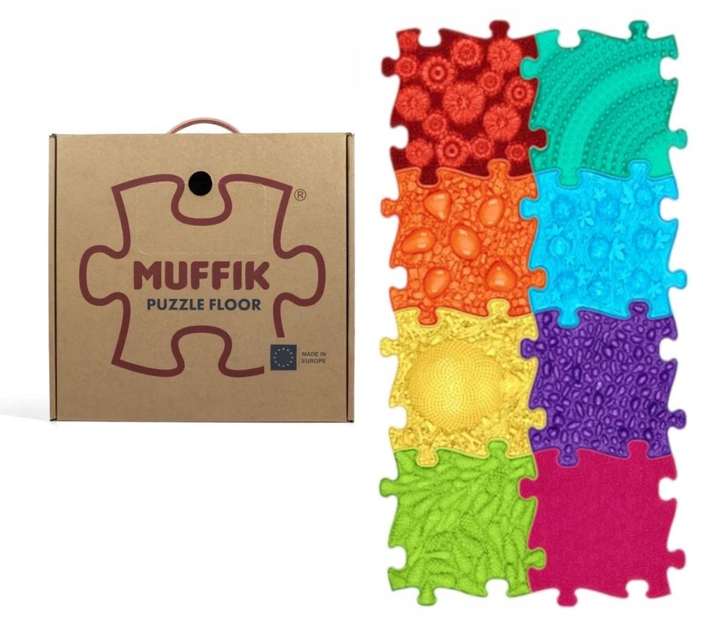 Muffik Rainbow – Sensorische Matten Set 8-teilig (29,8×29,8 Produktbild 